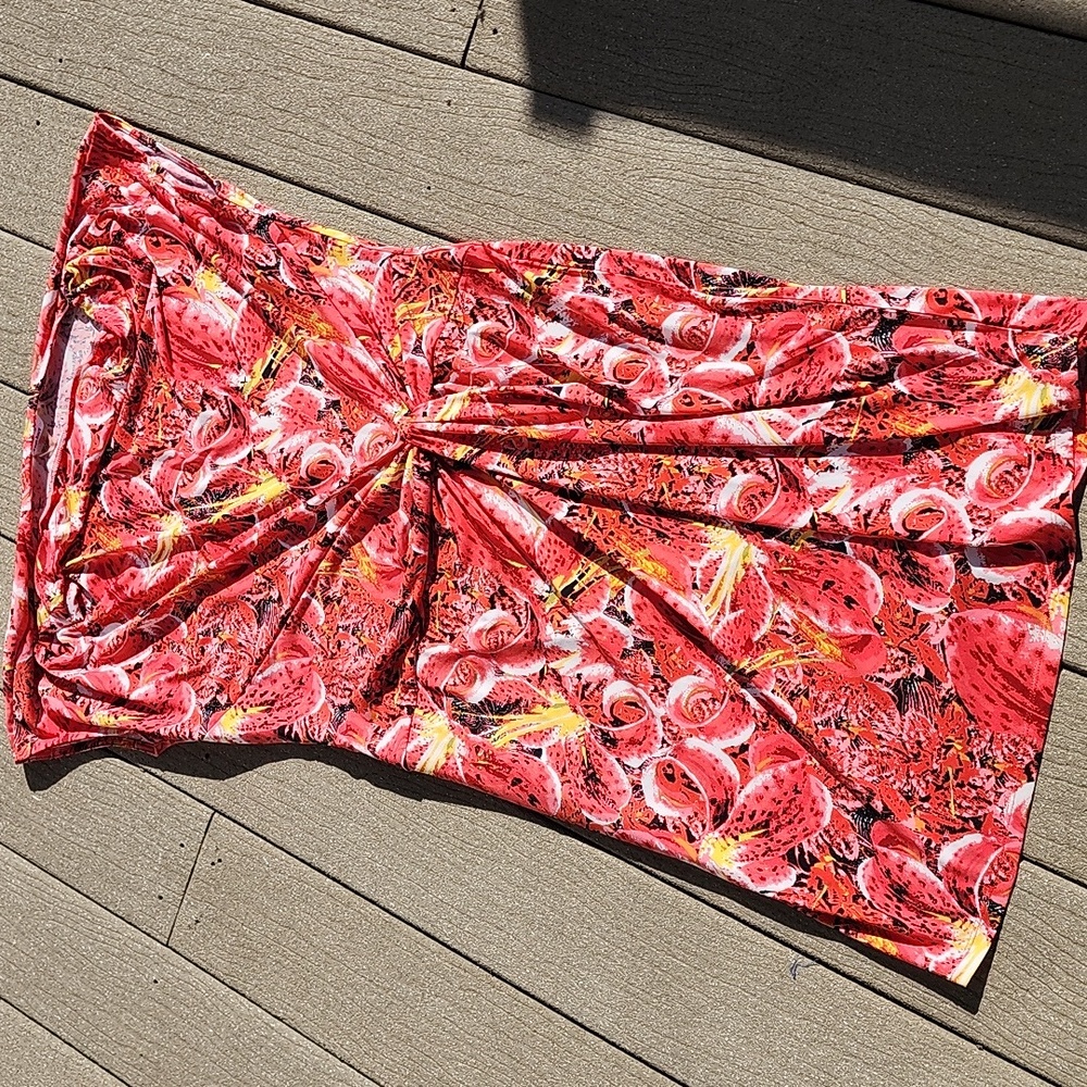 (14) TanJat Floral Tropical Stretchy Comfy Vacation Form Fitting Ruched Summer